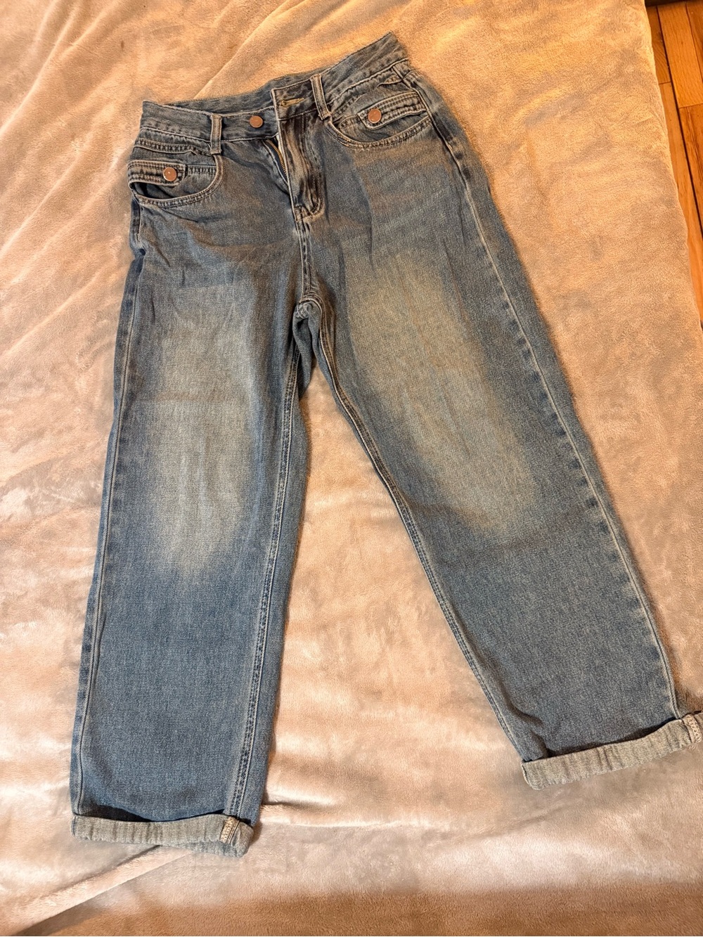 Women’s Blue Straight-Leg Jeans
